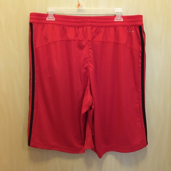 Men’s Adidas Athletic Shorts Red XL - Picture 2 of 4